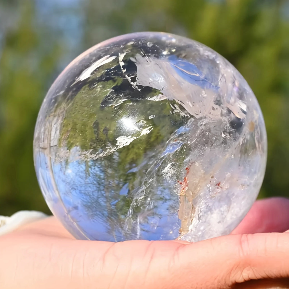 CrystalHola Clear Quartz Crystal Sphere Elegant Polished Ball Gift