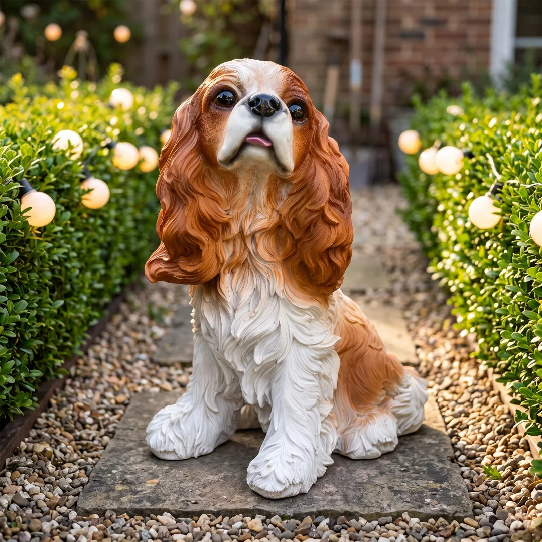 Charlie Beagle Dog Garden Statue Weatherproof Outdoor Resin Decor