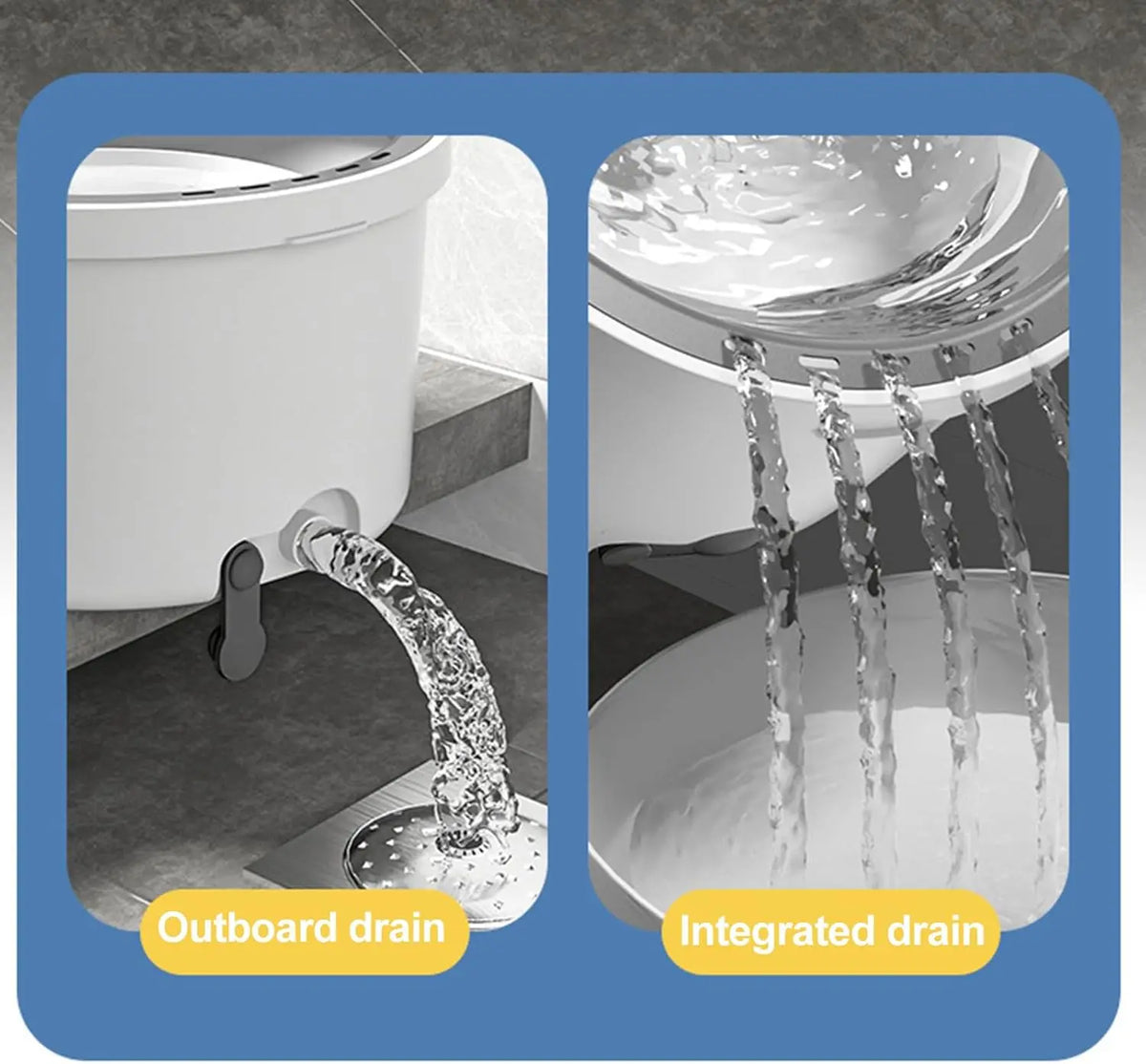 Round Flat Spin Mop Bucket Set With Adjustable Self Wringer