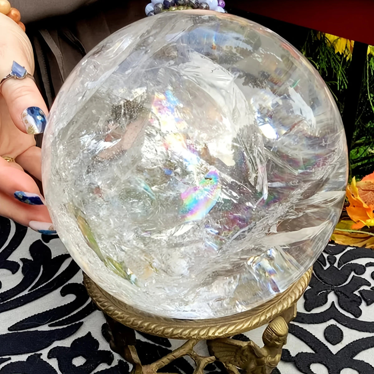 CrystalHola Clear Quartz Crystal Sphere Elegant Polished Ball Gift