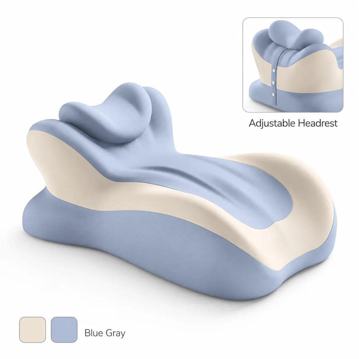 Ergonomic Memory Foam Prone Reading Pillow With Removable Headrest