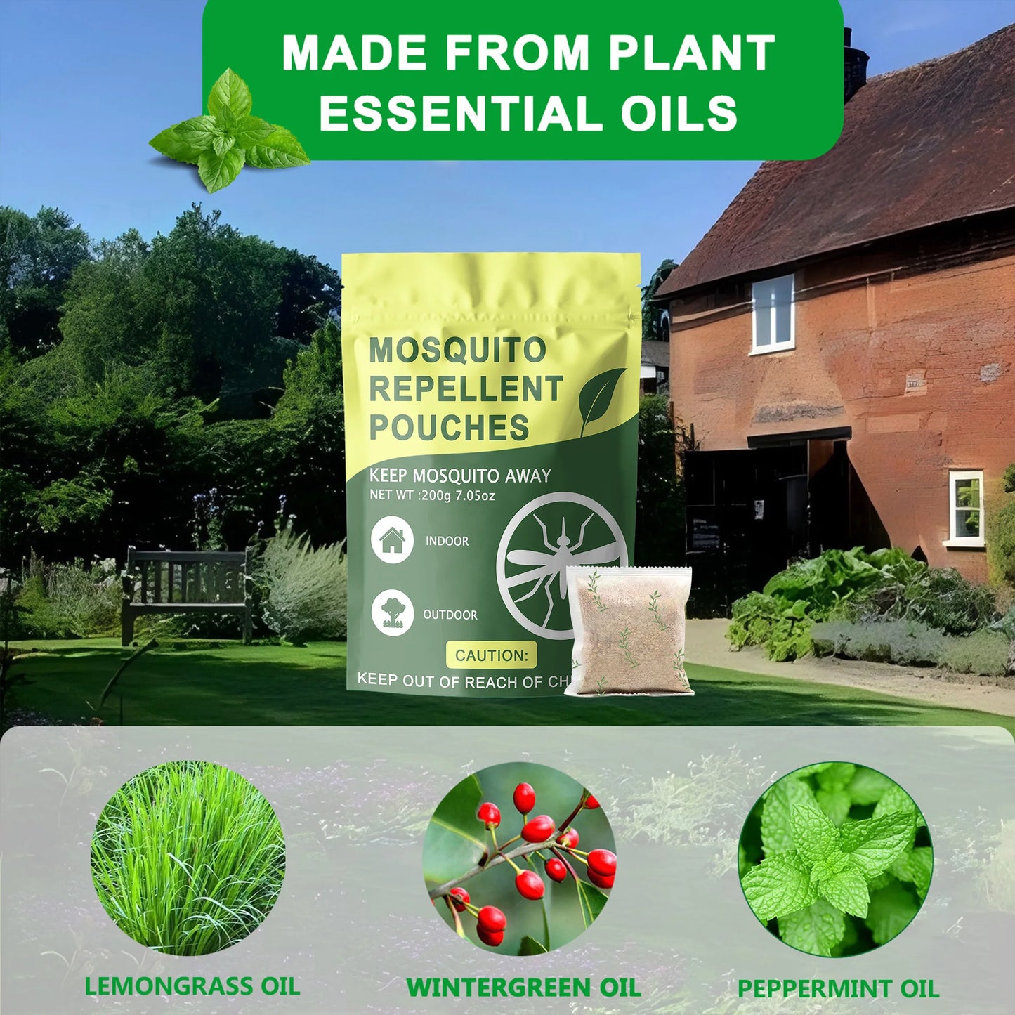 Mosquito Repellent Sachets 10 Pack Natural Plant Essential Oils