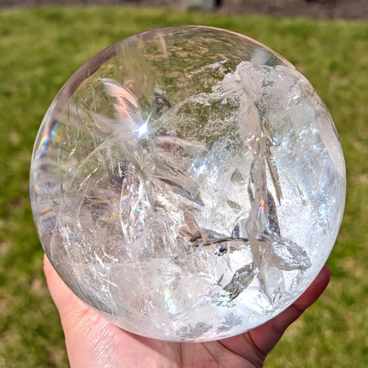 CrystalHola Clear Quartz Crystal Sphere Elegant Polished Ball Gift