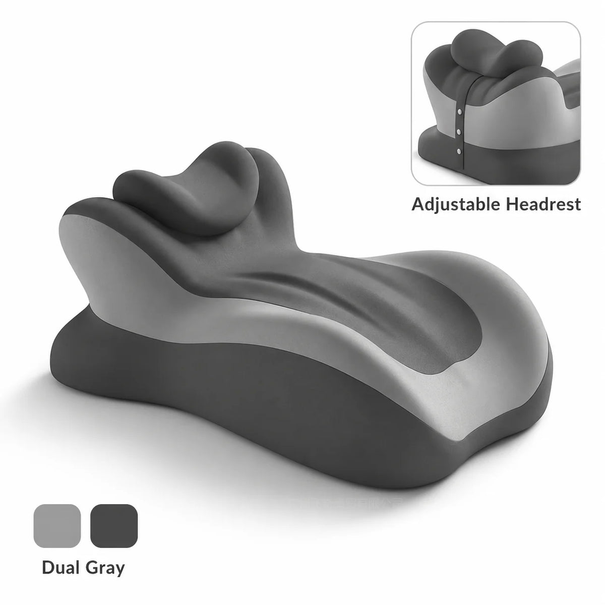 Ergonomic Memory Foam Prone Reading Pillow With Removable Headrest