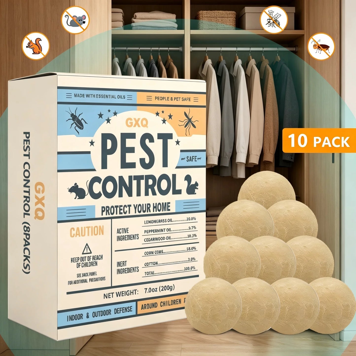 Pest Control Ball Repellent For Mice And Rodents Peppermint Oil
