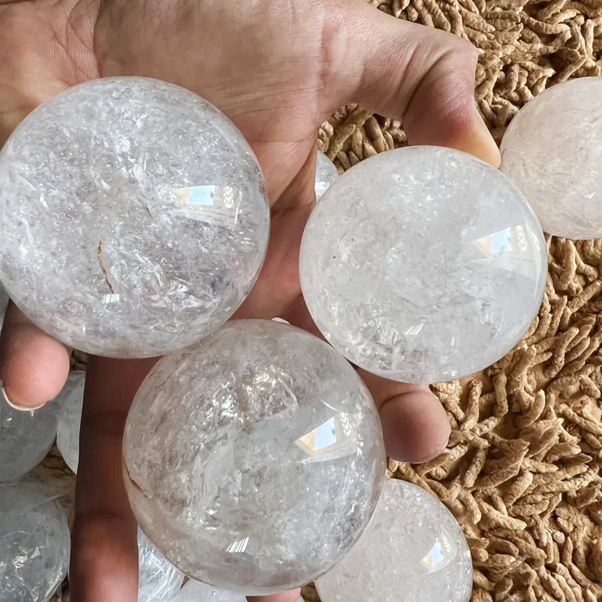CrystalHola Clear Quartz Crystal Sphere Elegant Polished Ball Gift