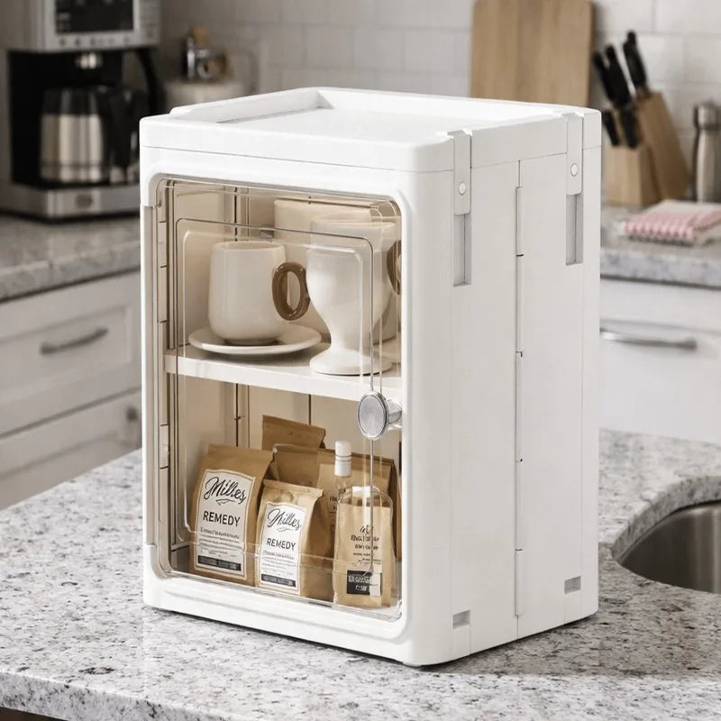 Multi Shelf Storage Cabinet Organizer For Household Organization