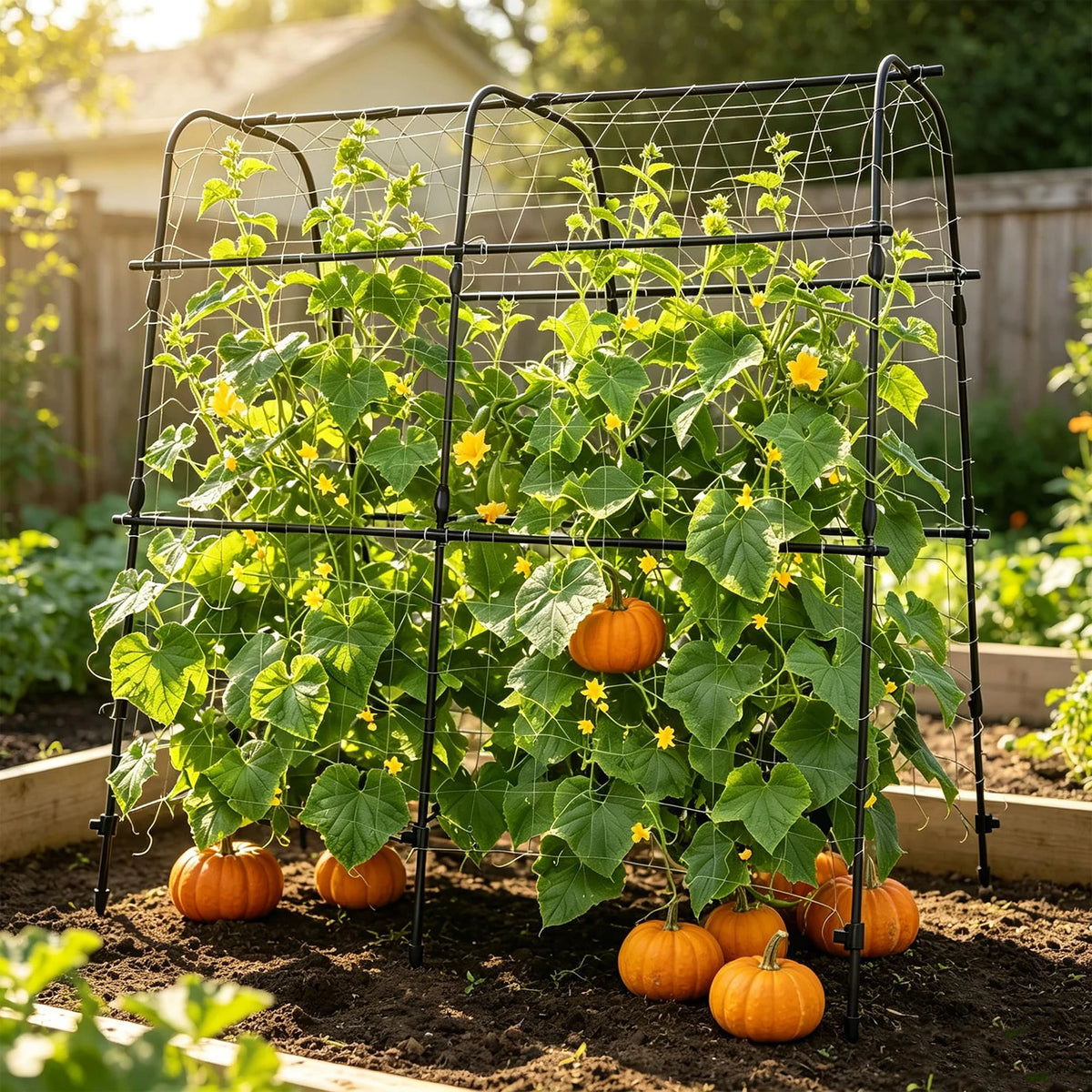 HiMISS U Shape Metal Garden Arch Trellis For Climbing Plants