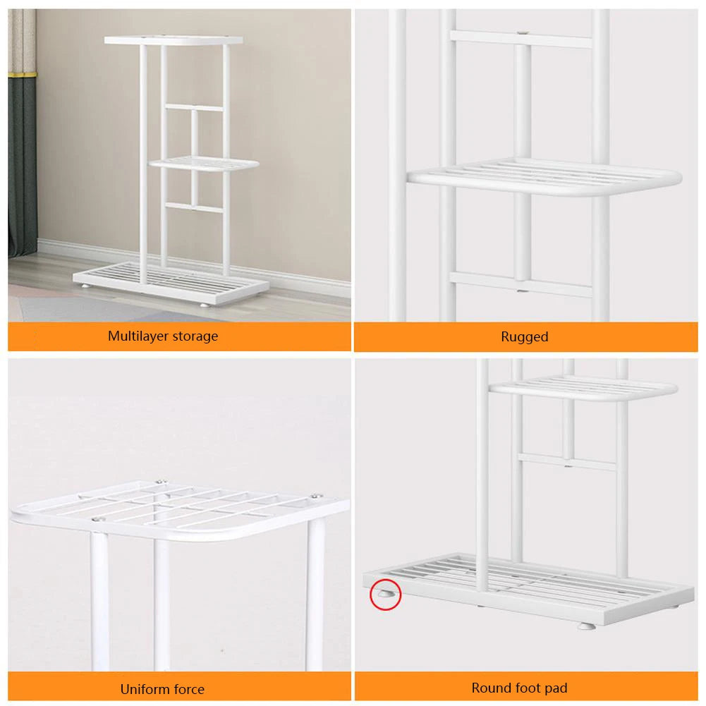 HiMISS Sturdy Multi Tier Metal Plant Stand For Home Garden