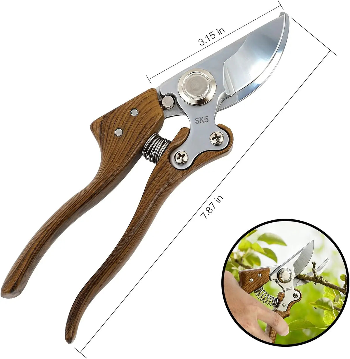 Heavy Duty Garden Pruning Shears With High Carbon Steel Blades