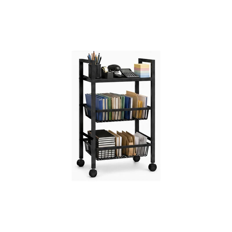Adjustable Metal Rolling Storage Shelves For Home And Garage
