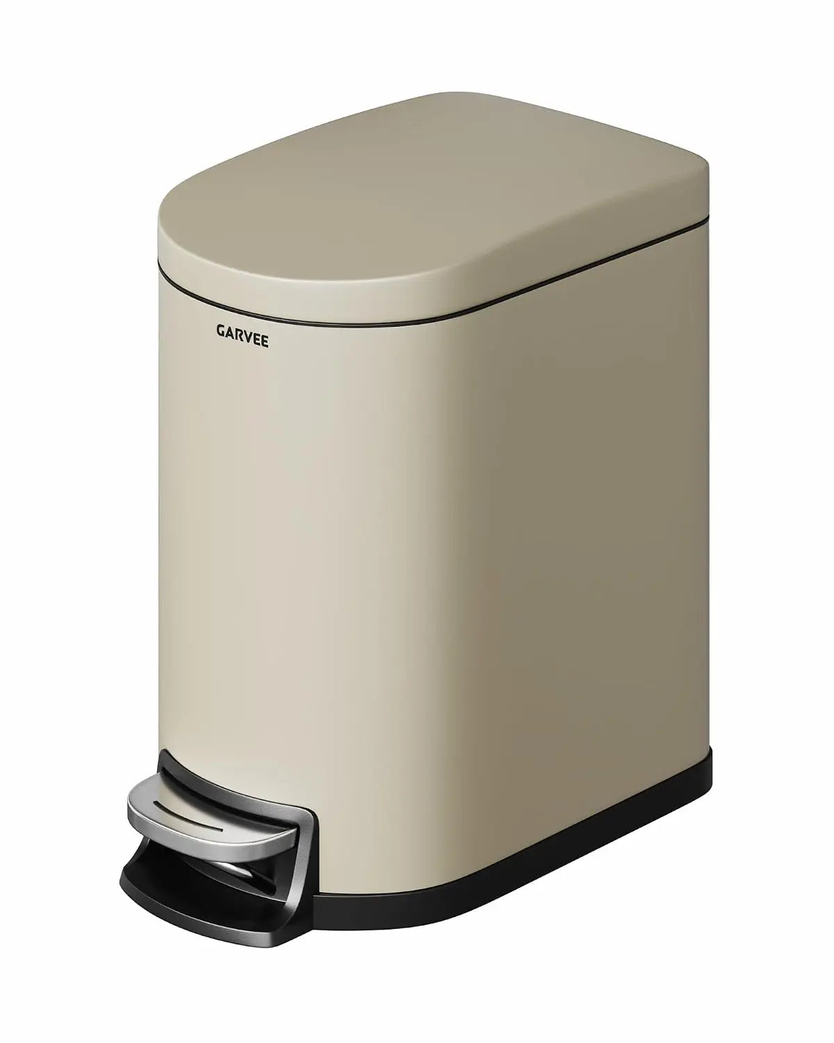 Garvee Stainless Steel Trash Can Featuring A Slow Closing Lid