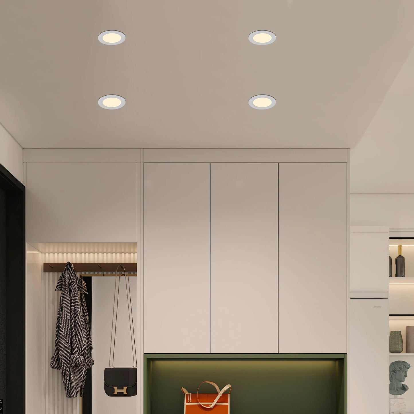 ARLGSITE Shell-Less LED Ceiling Lights Dimmable Recessed Downlights Junction Box