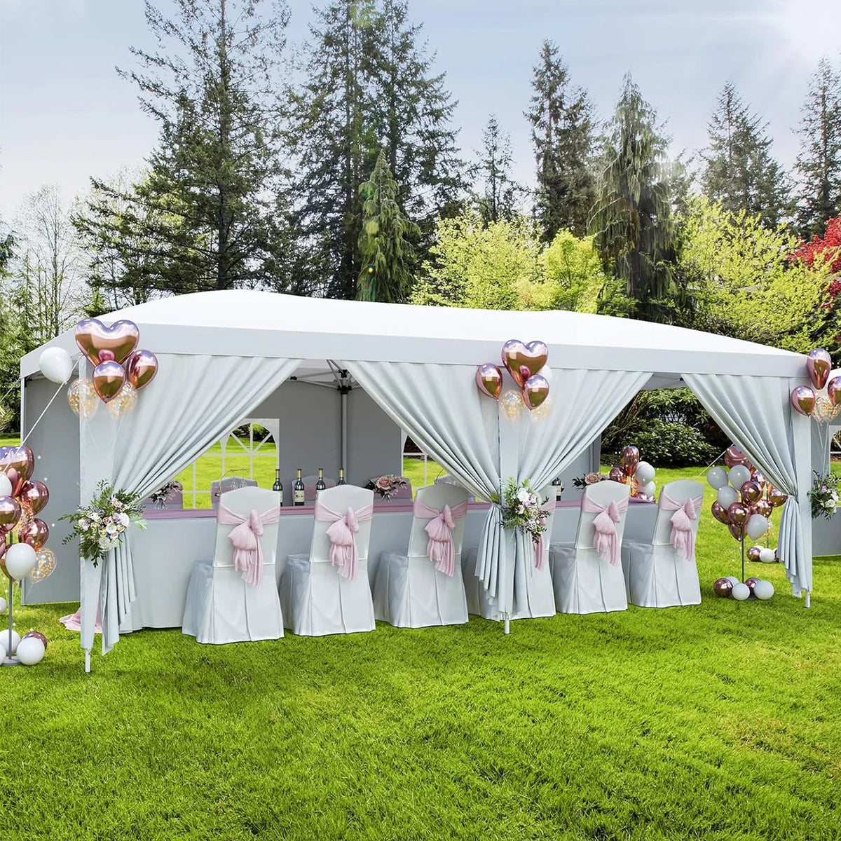 HiMISS Pop Up Canopy Tent With Removable Sidewalls Heavy Duty Waterproof