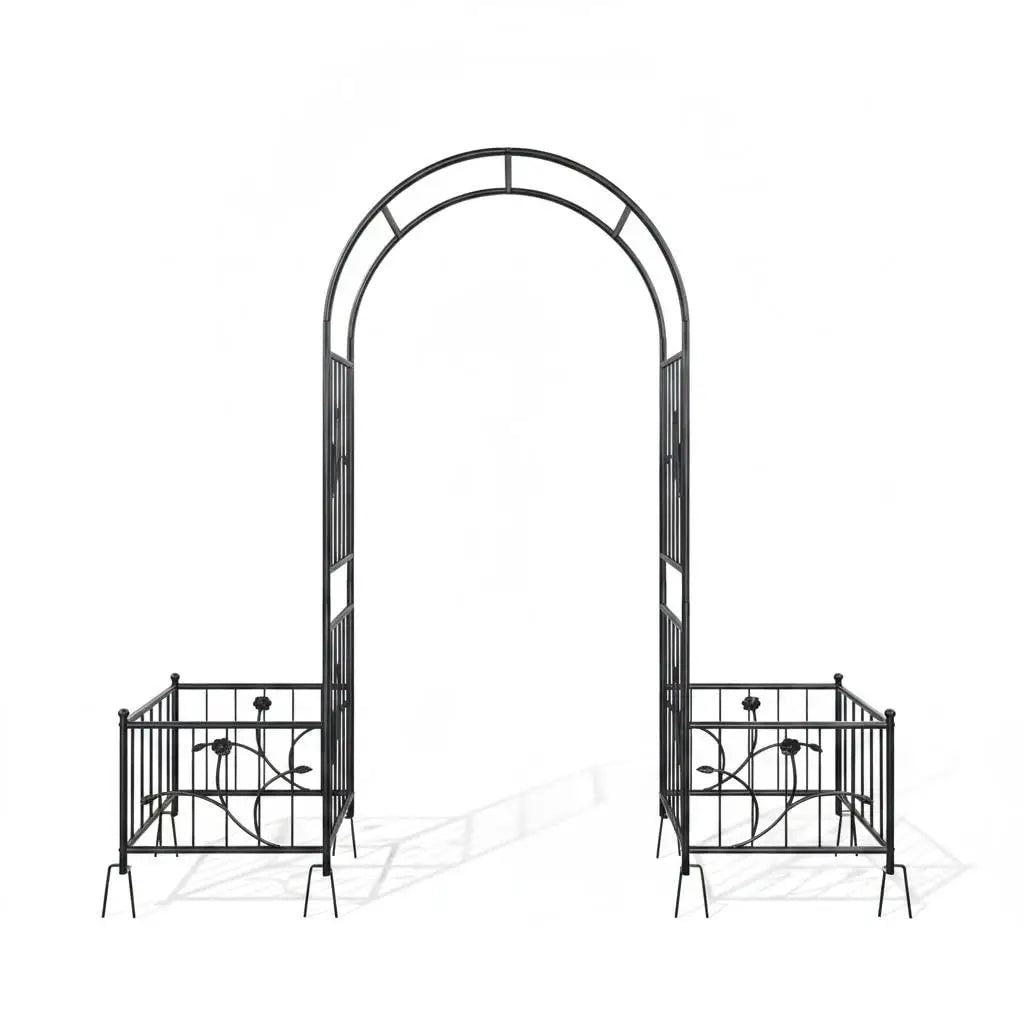 Sturdy Metal Garden Arbor Trellis Arch For Outdoor Plants