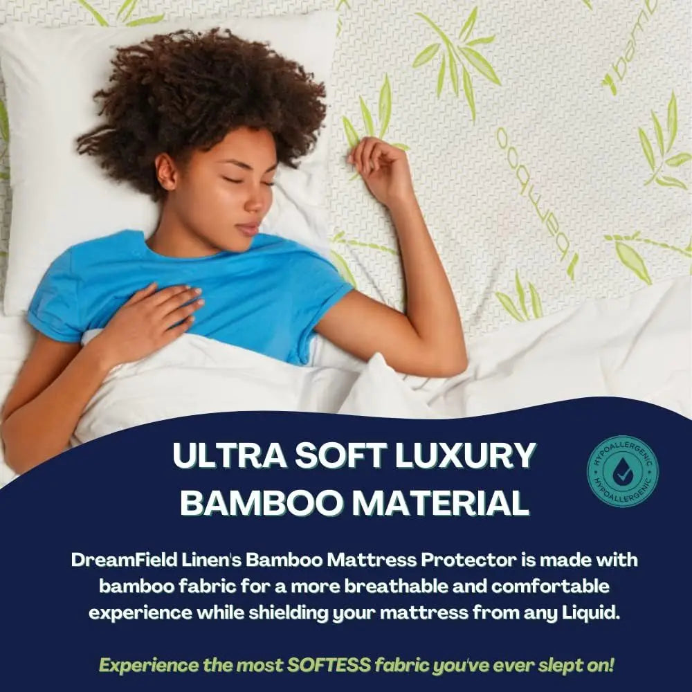 Waterproof Mattress Protector With Zipper Cover Ultra Soft Breathable