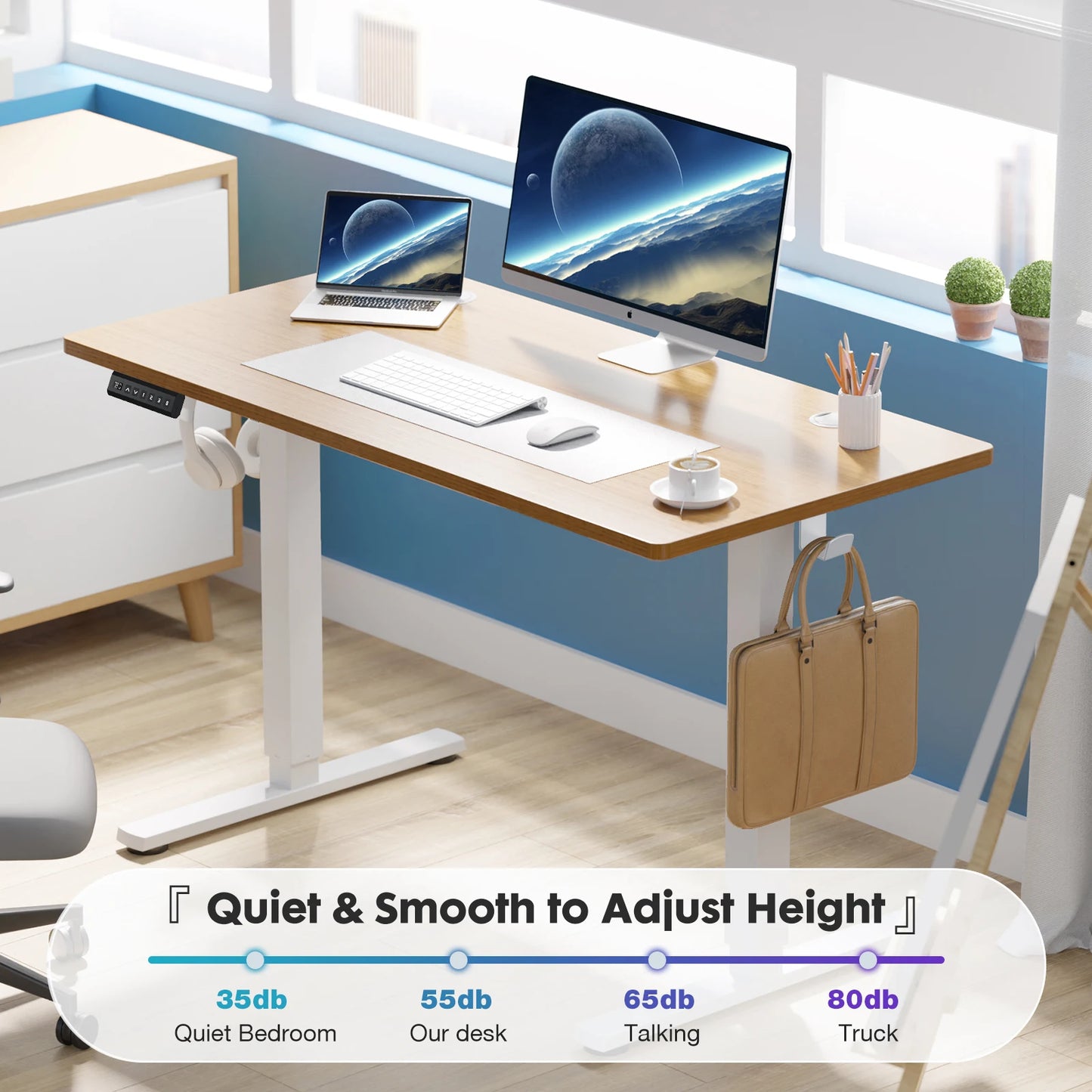 JHK Electric Standing Desk Height Adjustable Ergonomic Office Workstation