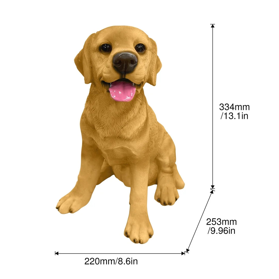 Weatherproof Resin Labrador Dog Statue For Garden Art