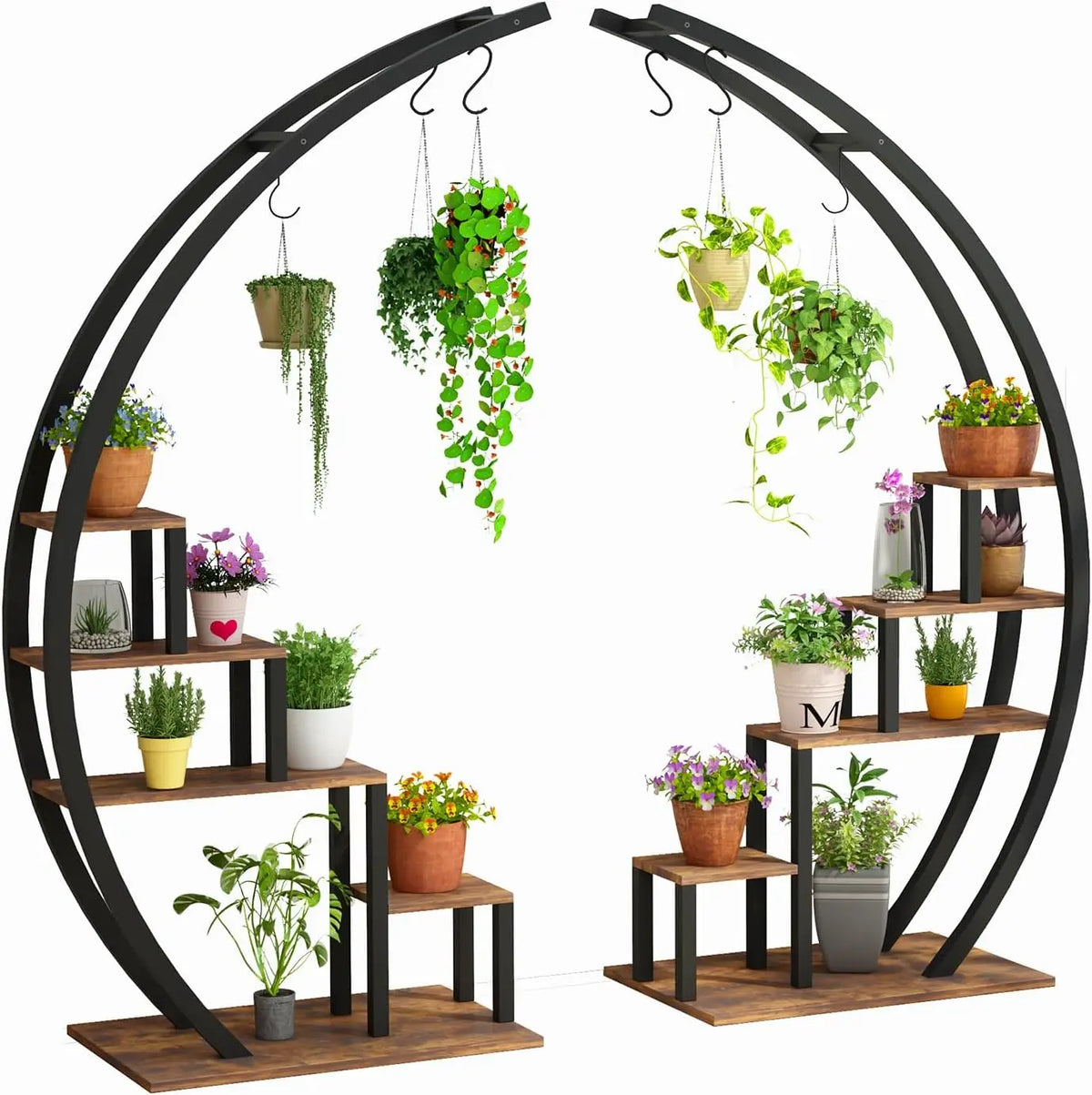 Twister Metal Plant Stand Indoor Garden Flower Rack Shelf