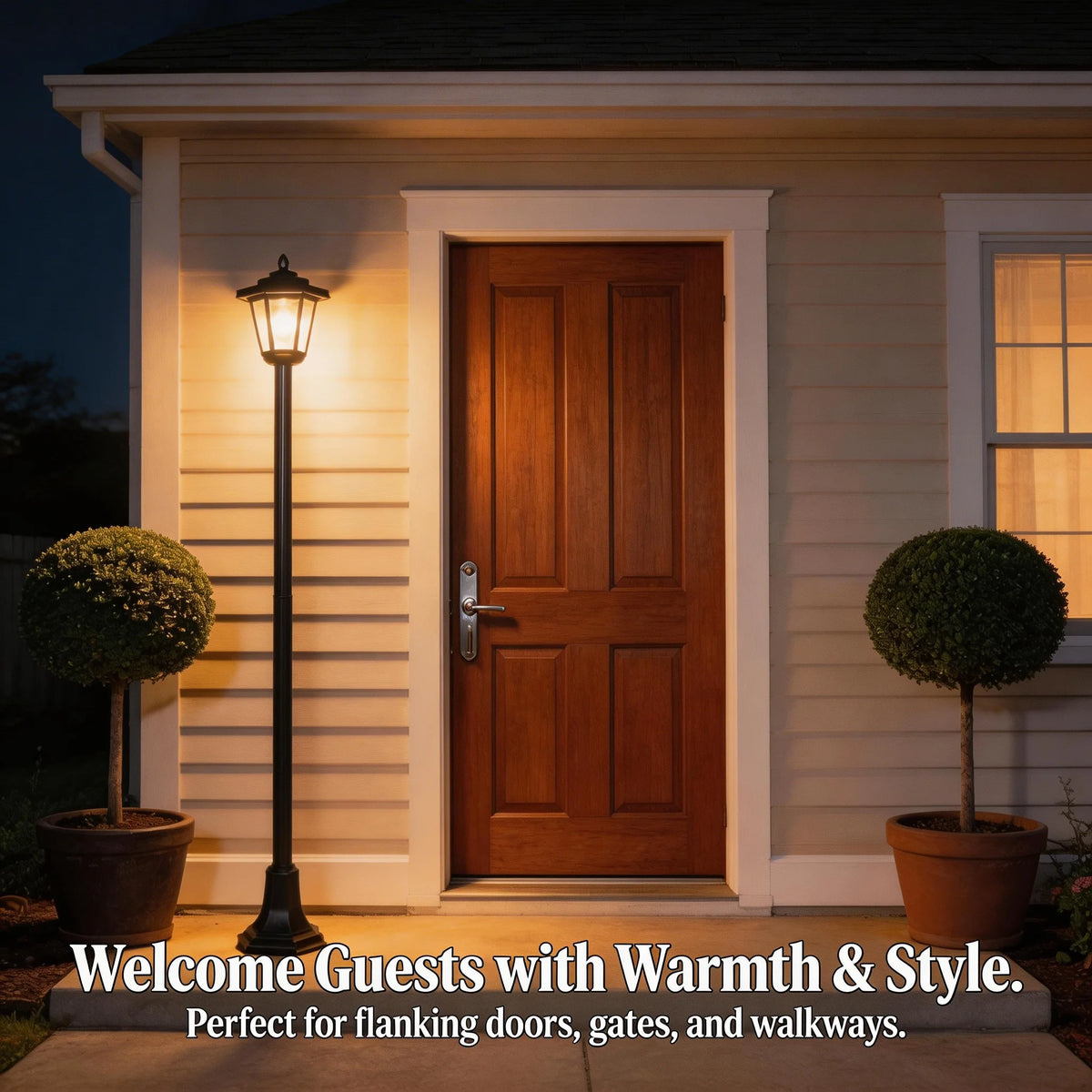Waterproof Solar Post Lights For Outdoor Garden Landscape Lighting