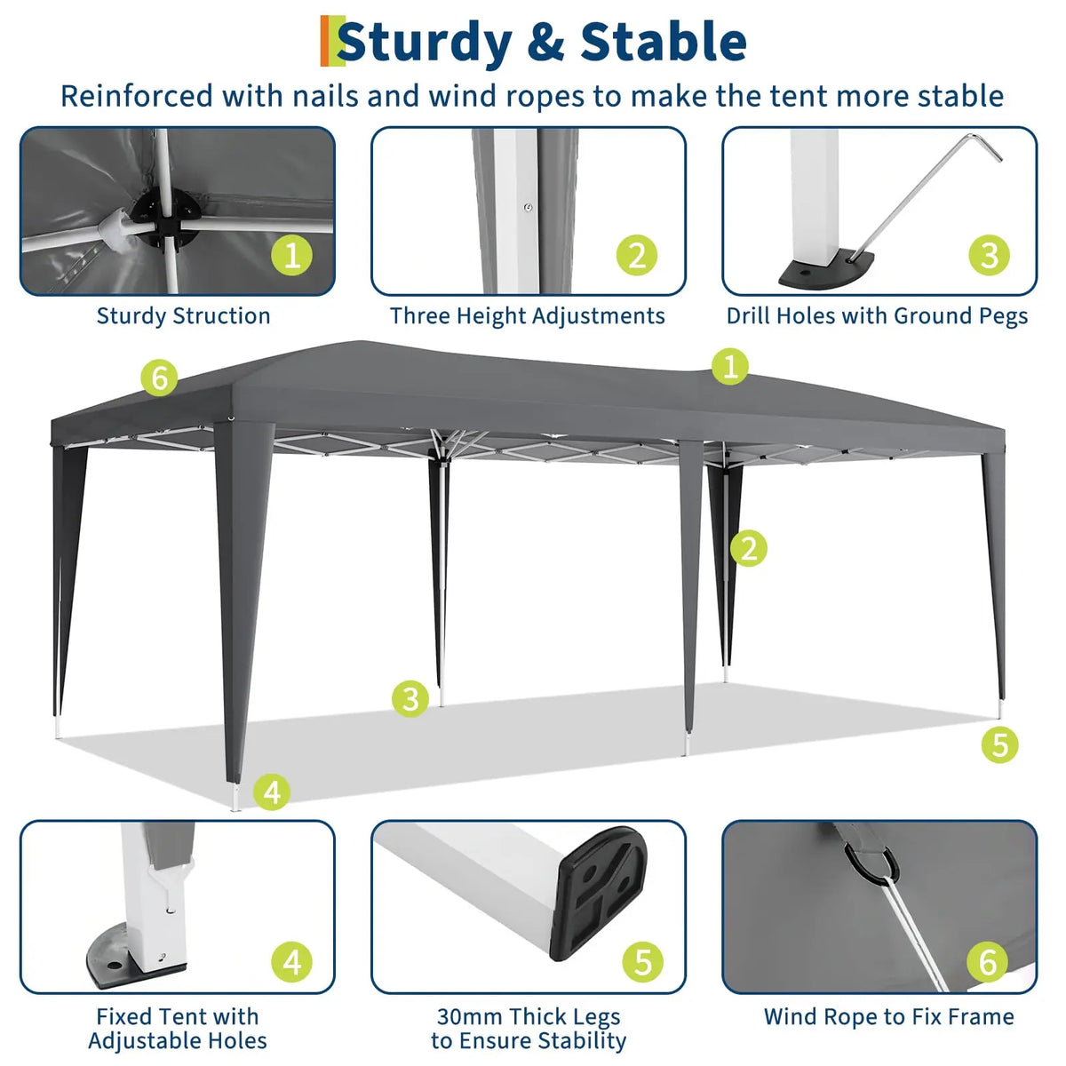 HiMISS Pop Up Canopy Tent With Removable Sidewalls Heavy Duty Waterproof