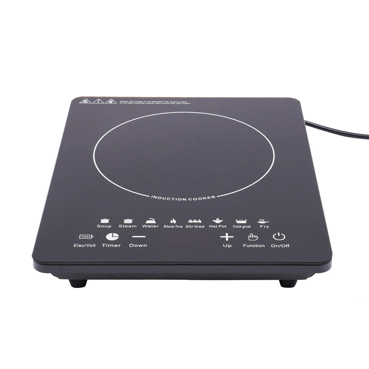 750W Electric Induction Cooktop With Touch Control And Timer