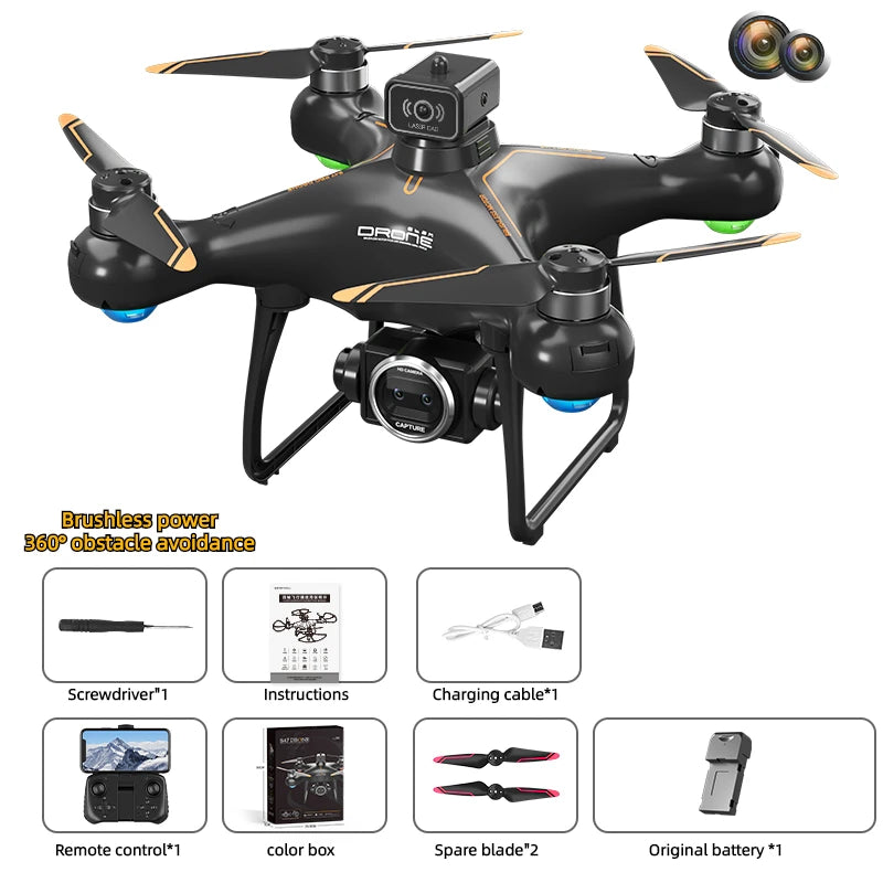 Dual Camera Brushless Quadcopter Rc Drone With Obstacle Avoidance