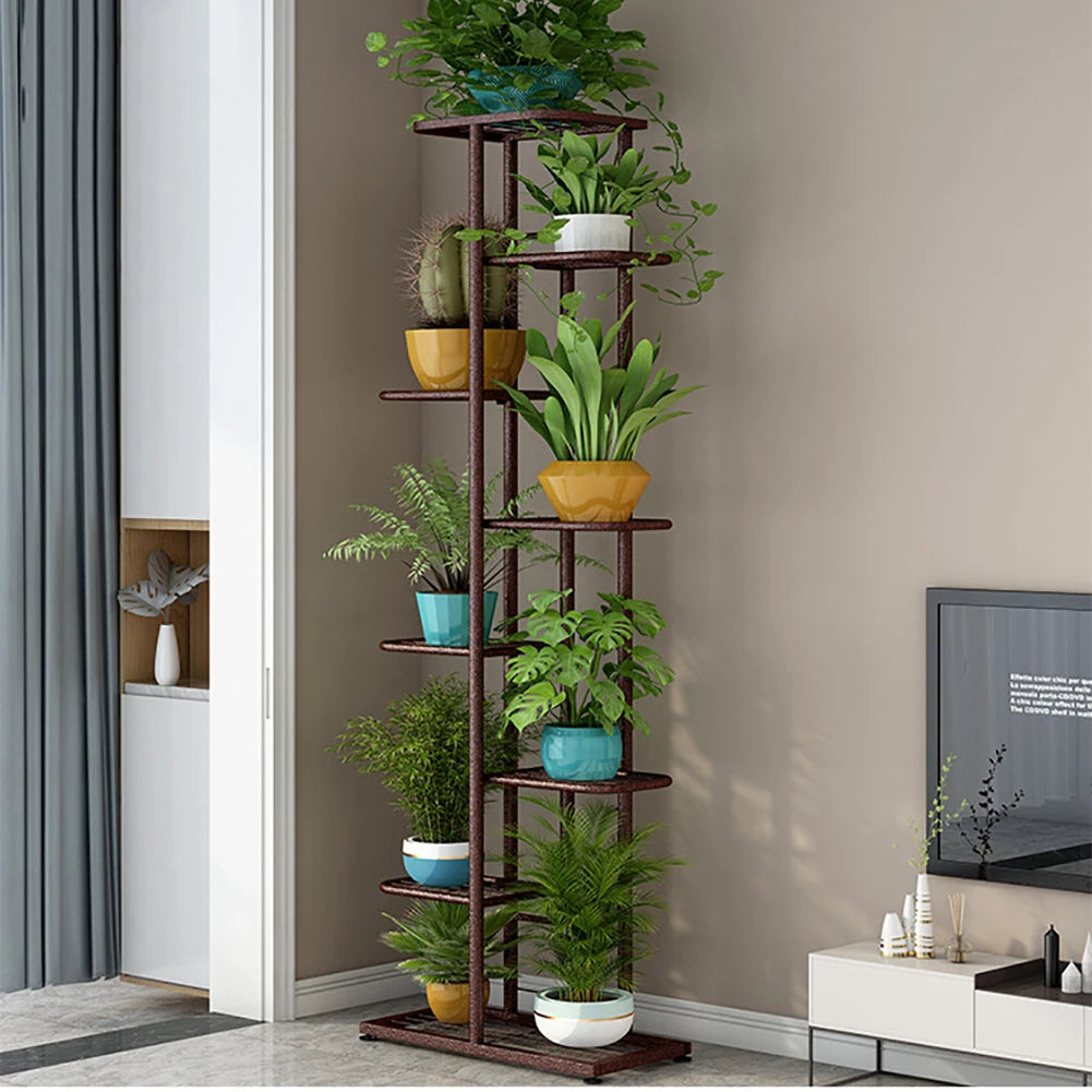 HiMISS Sturdy Multi Tier Metal Plant Stand For Home Garden