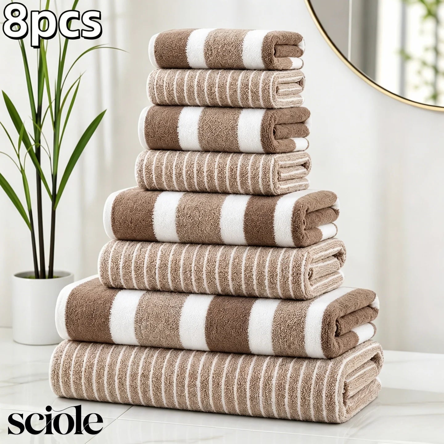 Ultra Absorbent Polyester Towel Set For Bathroom Spa