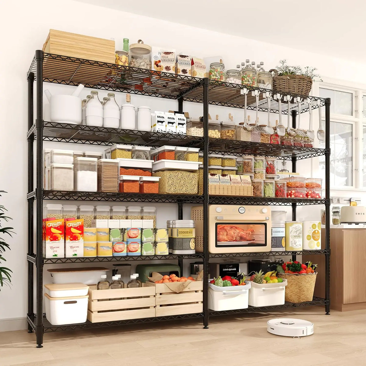 Twister Heavy Duty Adjustable Metal Shelving Unit For Kitchen Garage