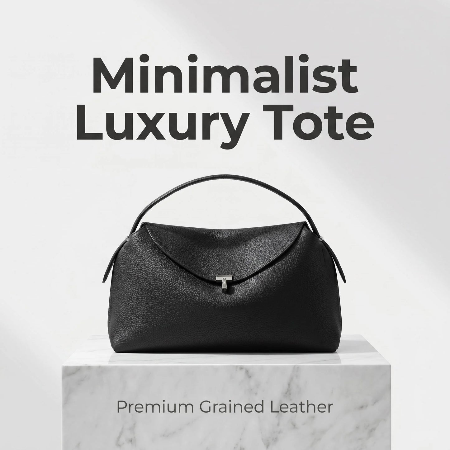 Luxury Genuine Leather Women's Shoulder Bag With Fur Decoration