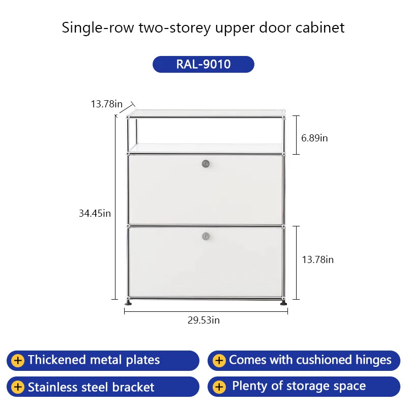 Bigcityfur TV Stand Corner Cabinet Stainless Steel Storage Display