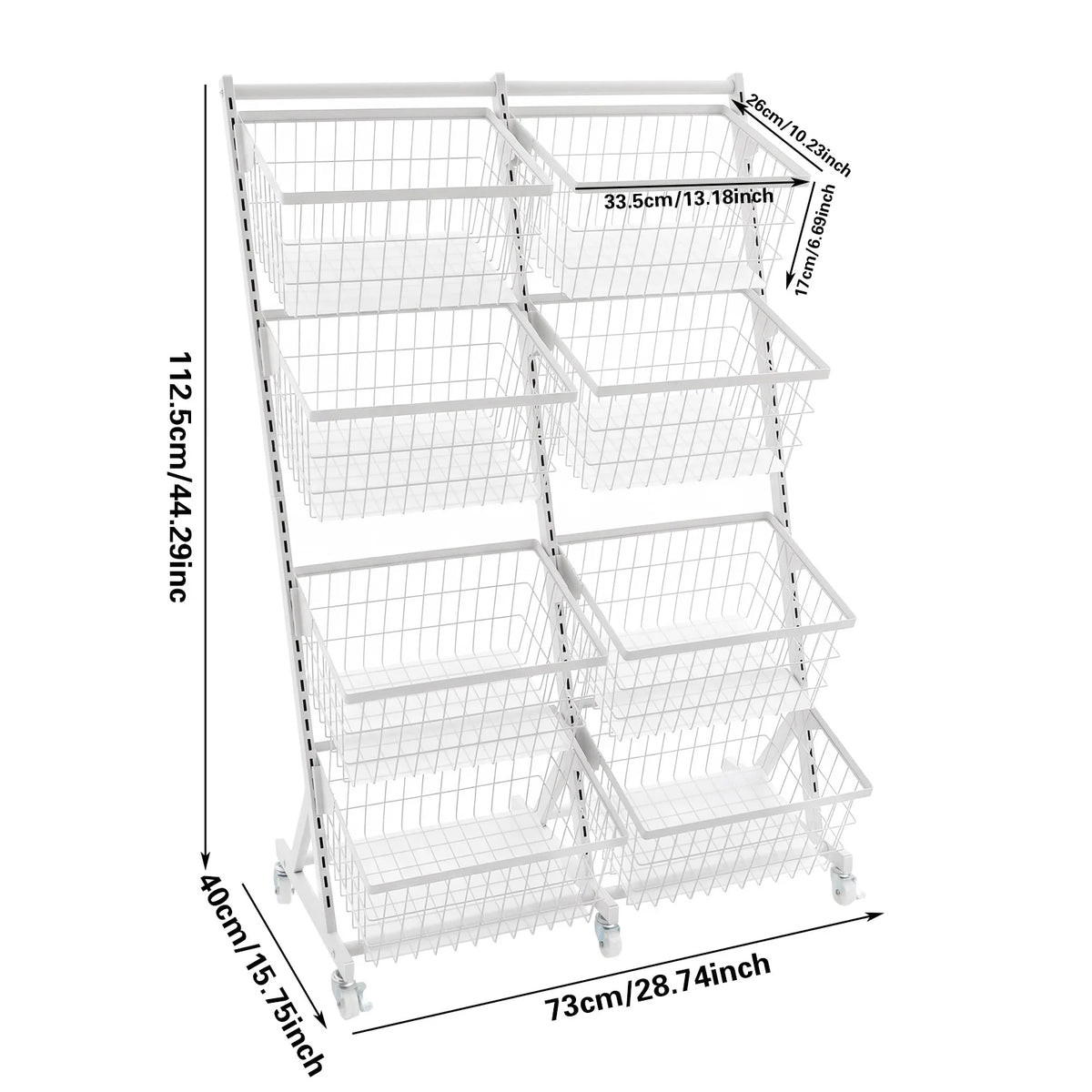 Bymaocar Steel Snack Display Rack With Wheels For Kitchen Storage