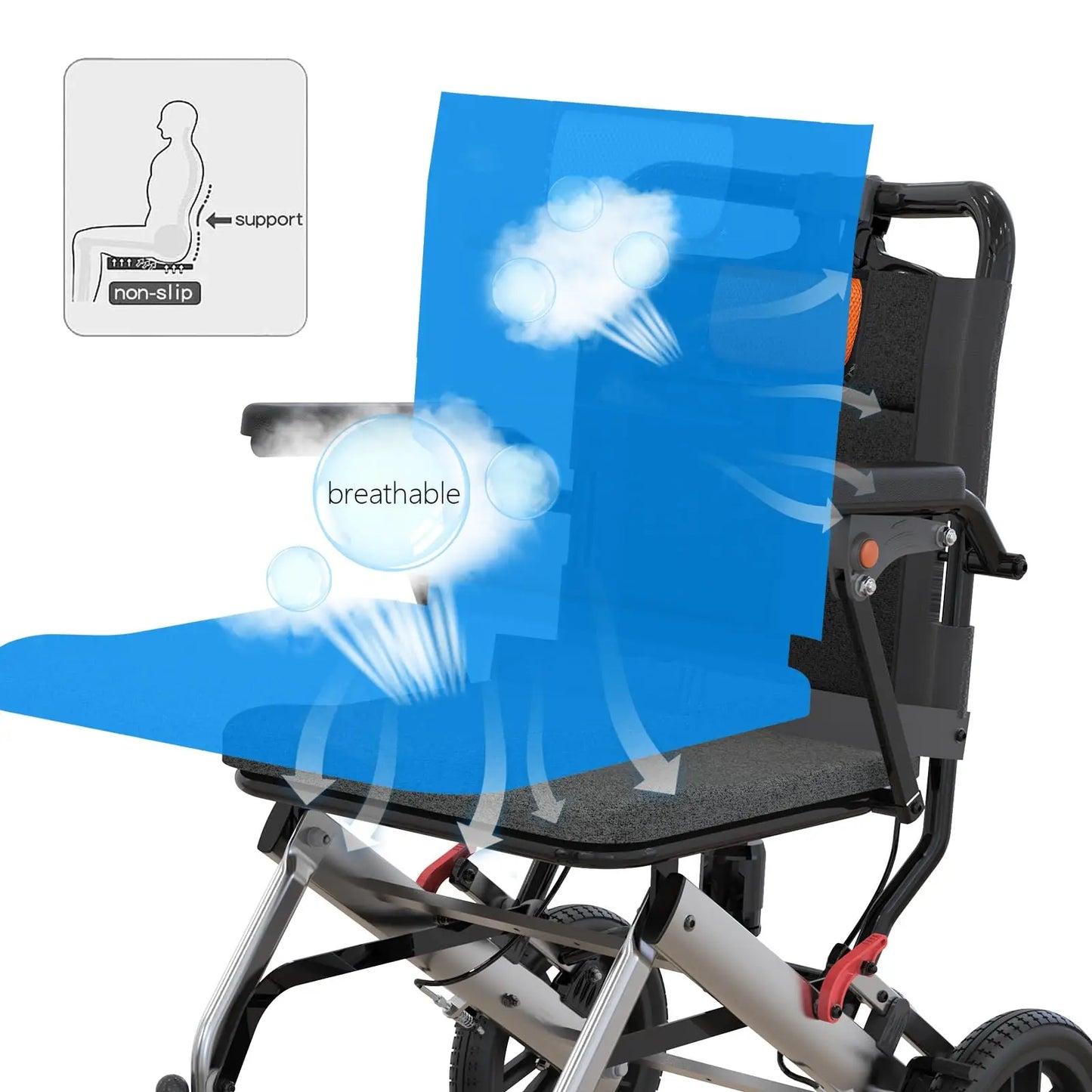 Hydraulic Patient Lift Transfer Chair With 180 Degree Split Seat