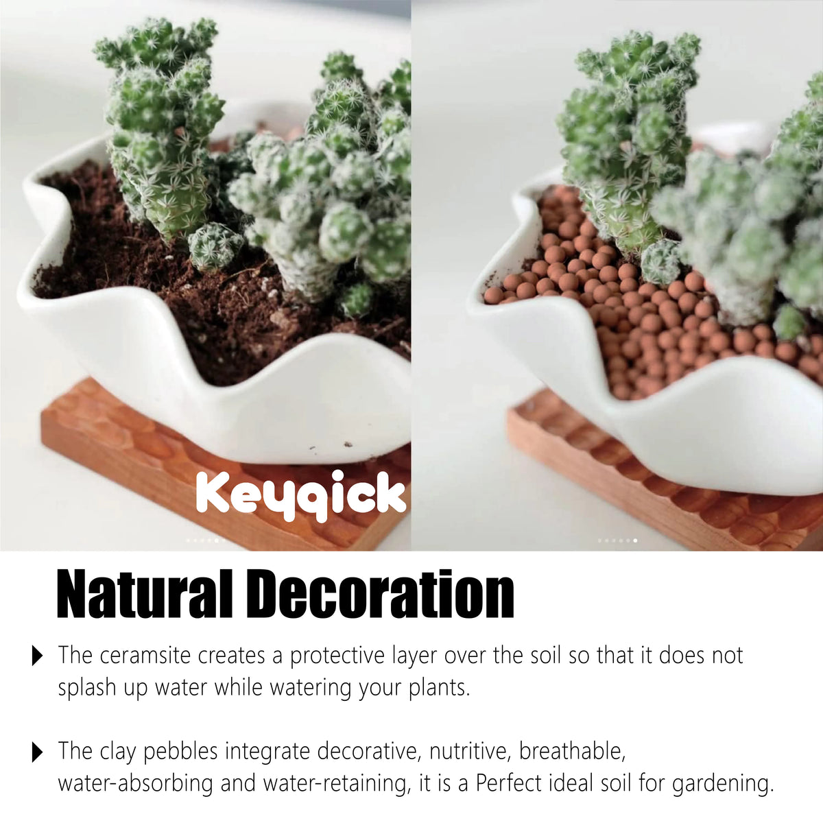 Mixed Natural Stone And Expanded Clay For Plant Drainage