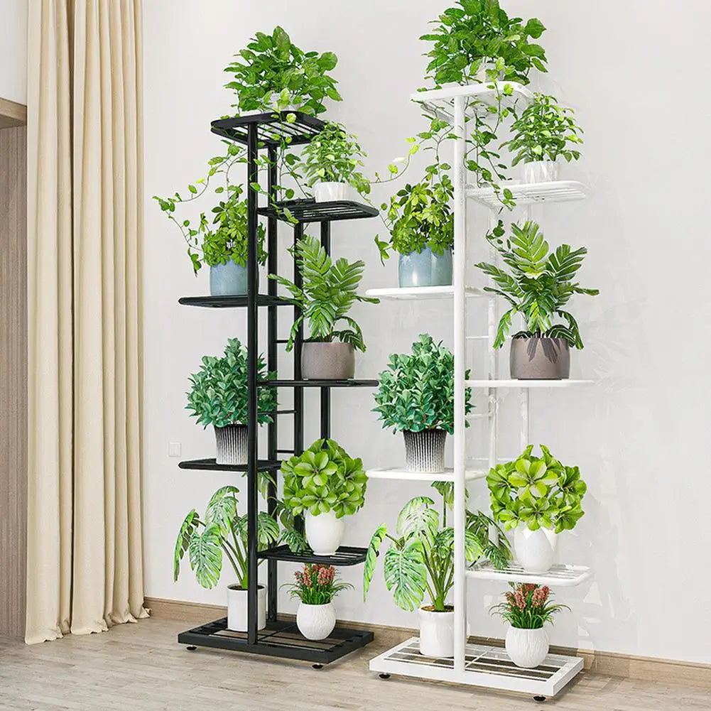HiMISS Sturdy Multi Tier Metal Plant Stand For Home Garden