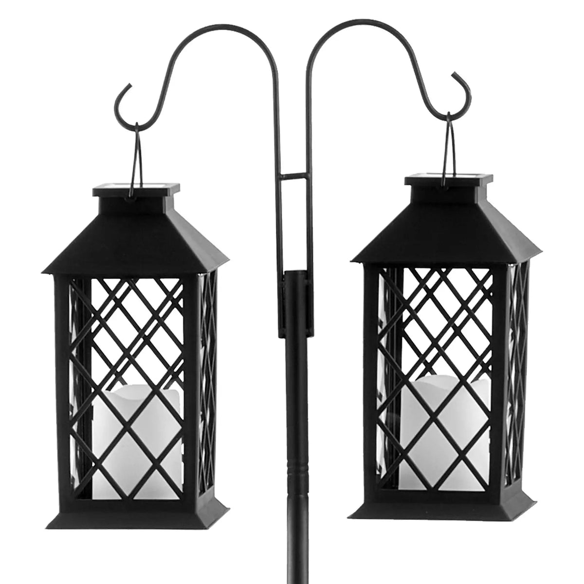 Oeny Double Shepherds Hooks For Outdoor Garden Plant Hanging