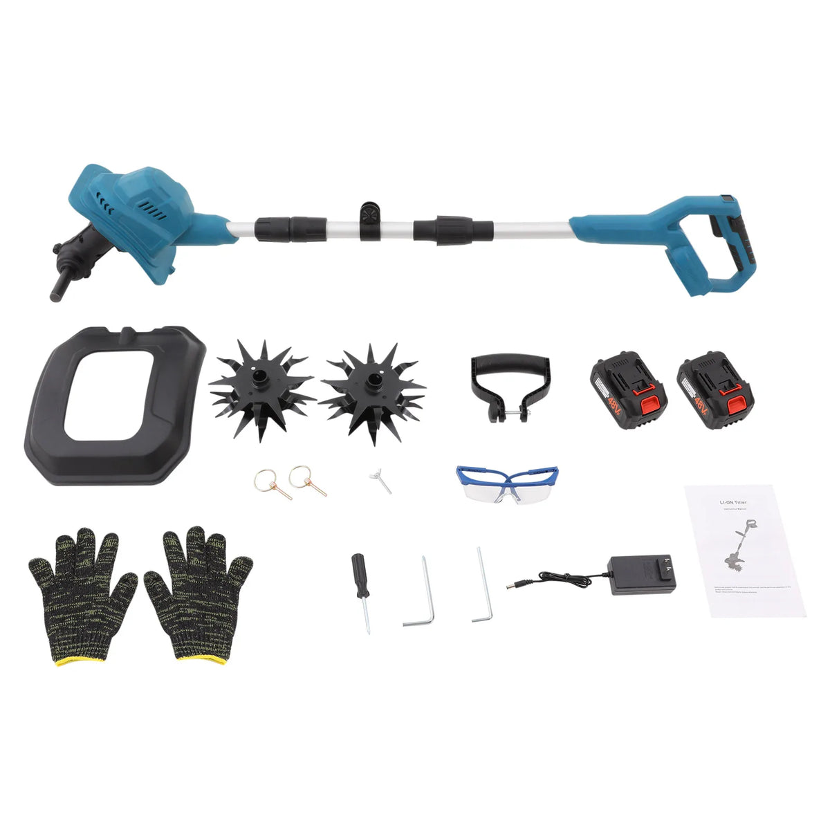 Electric Cordless Garden Tiller And Handheld Soil Loosener