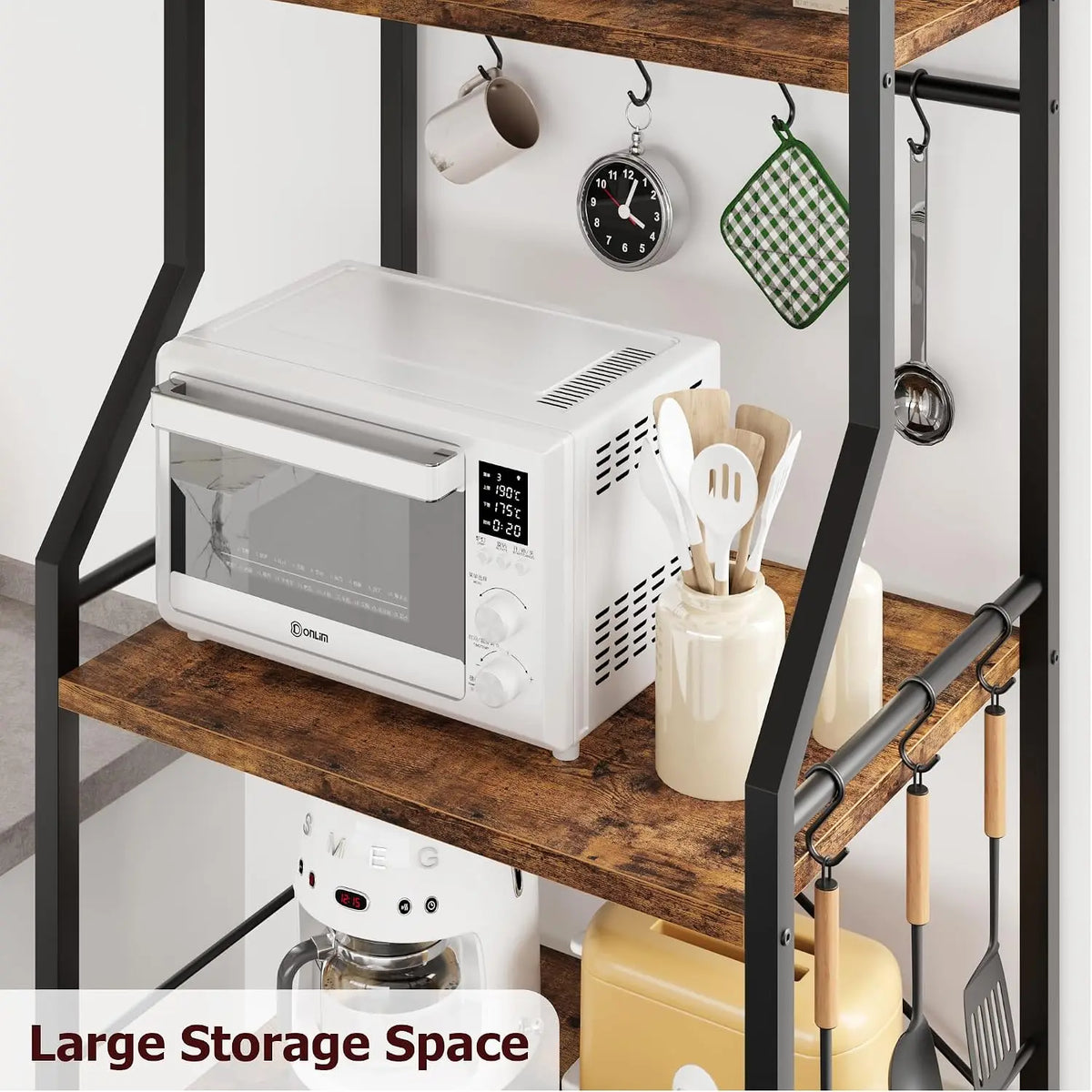 Garvee 4 Tier Metal Floor Standing Kitchen Cookware Rack