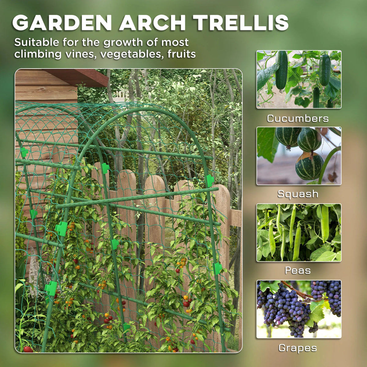 Outsunny Outdoor Metal Garden Trellis For Climbing Plants