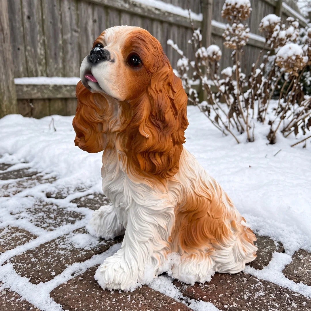 Charlie Beagle Dog Garden Statue Weatherproof Outdoor Resin Decor