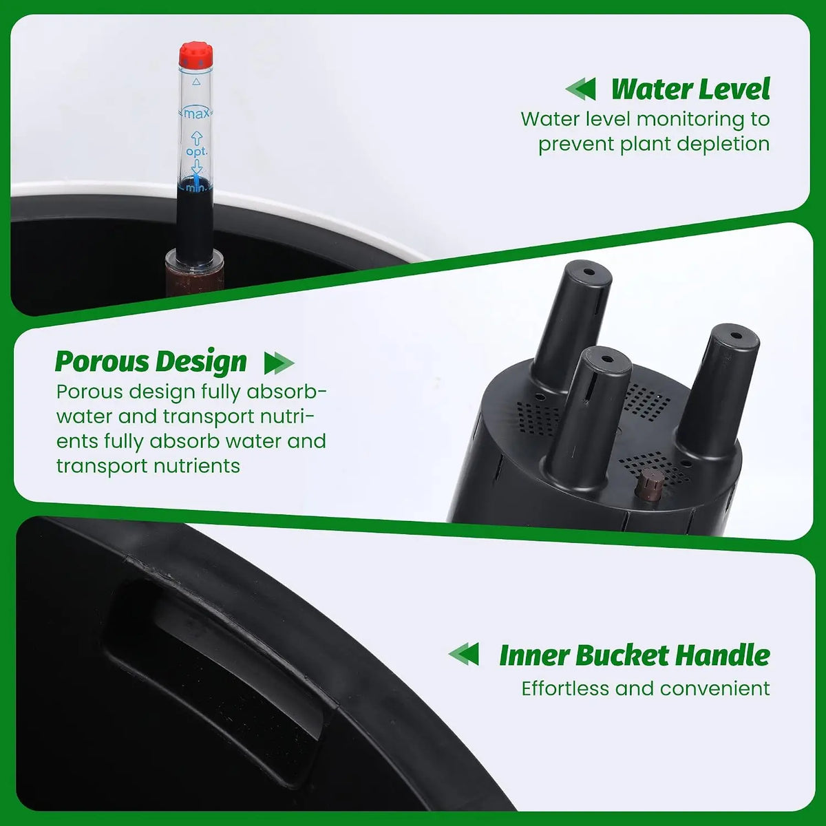 Tacleekii Self Watering Planters With Drainage For Indoor Gardens