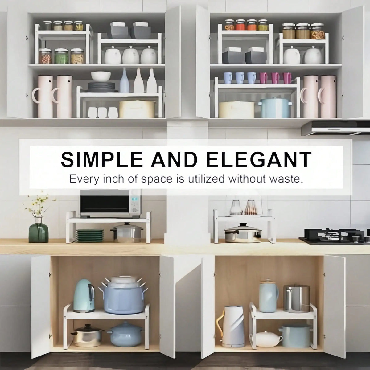 Adjustable Stainless Steel Kitchen Countertop Storage Rack