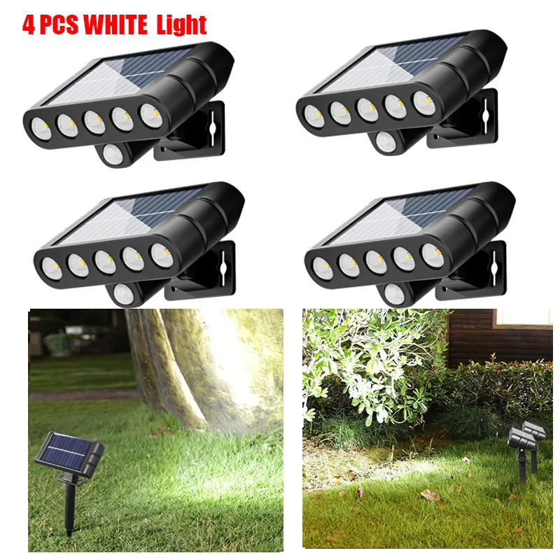 FAMCDC Solar Motion Sensor LED Wall Light Outdoor Security