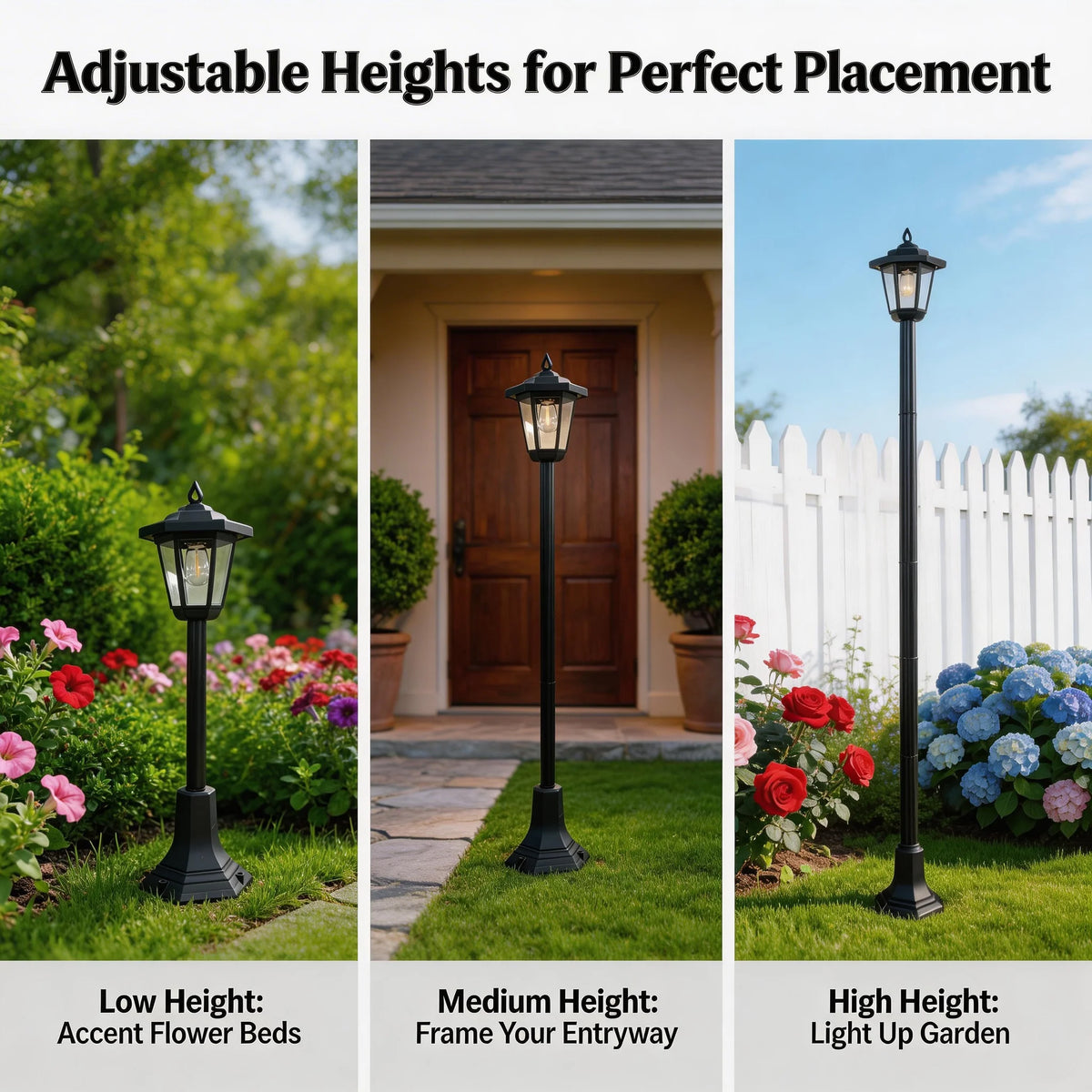 Waterproof Solar Post Lights For Outdoor Garden Landscape Lighting