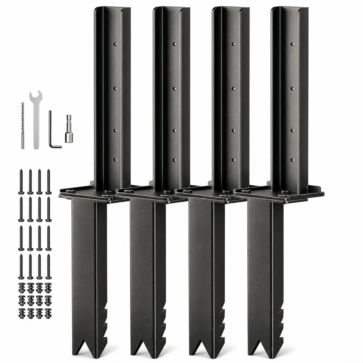 Heavy Duty Steel Fence Post Repair Kit With Anchor