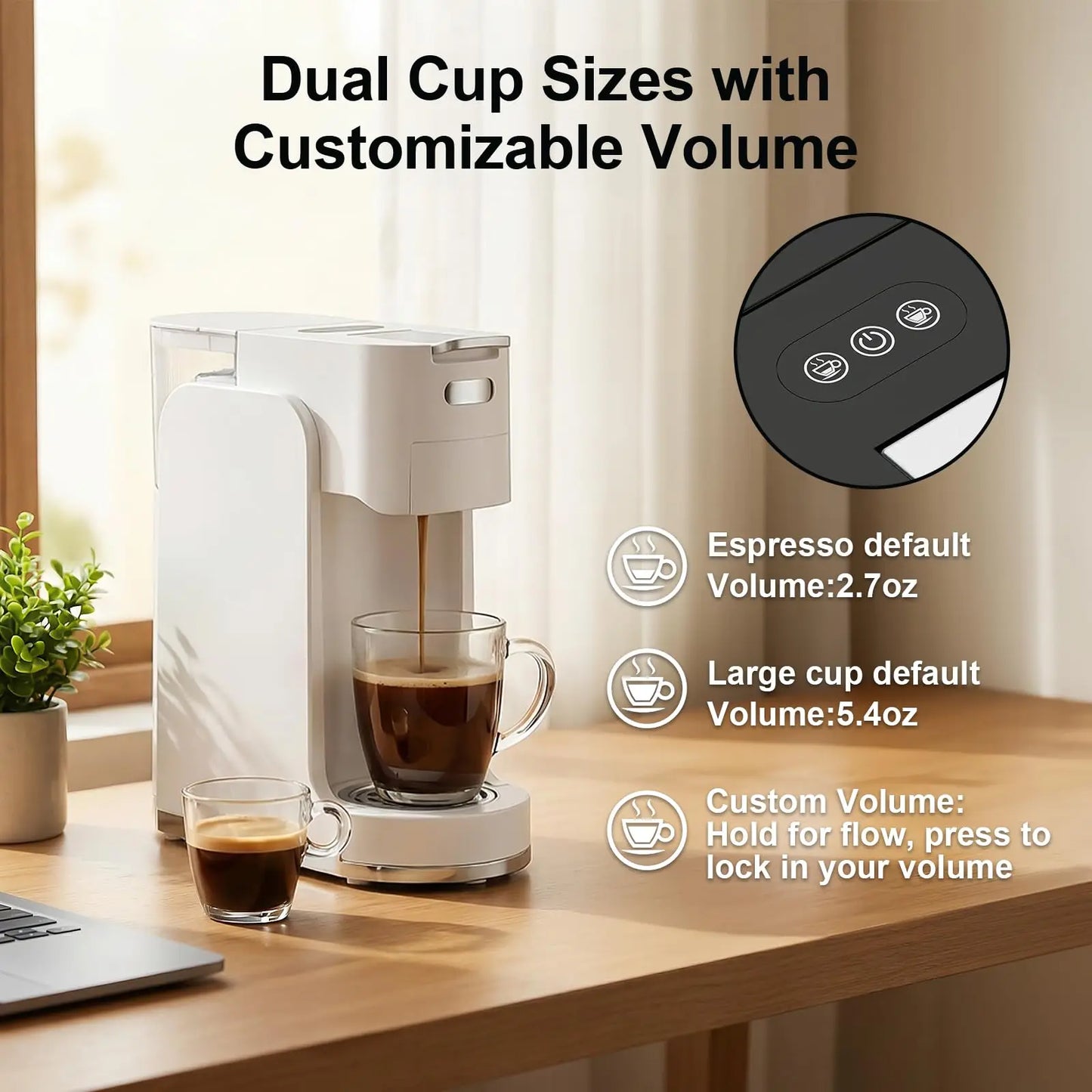 4 In 1 Customizable Brew Single Serve Espresso Coffee Maker
