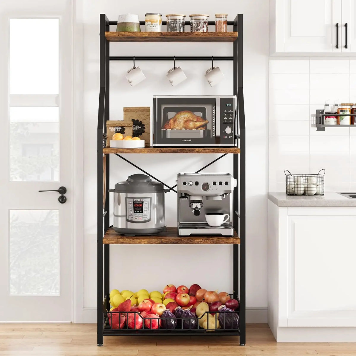 Garvee 4 Tier Metal Floor Standing Kitchen Cookware Rack
