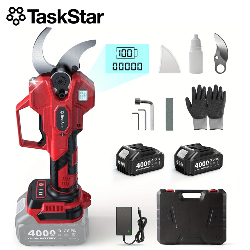 TaskStar Cordless Electric Pruning Shears Rechargeable Battery
