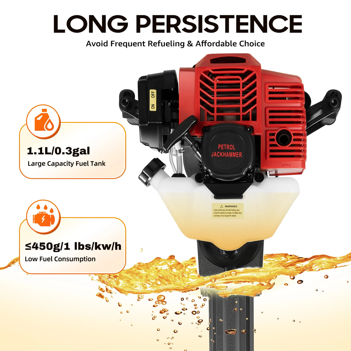 Portable 52cc Two Stroke Engine Tree Digger For Landscaping